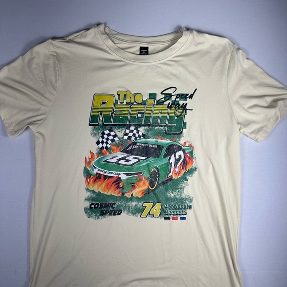 Cream Racing Tee - Picture 1 of 2